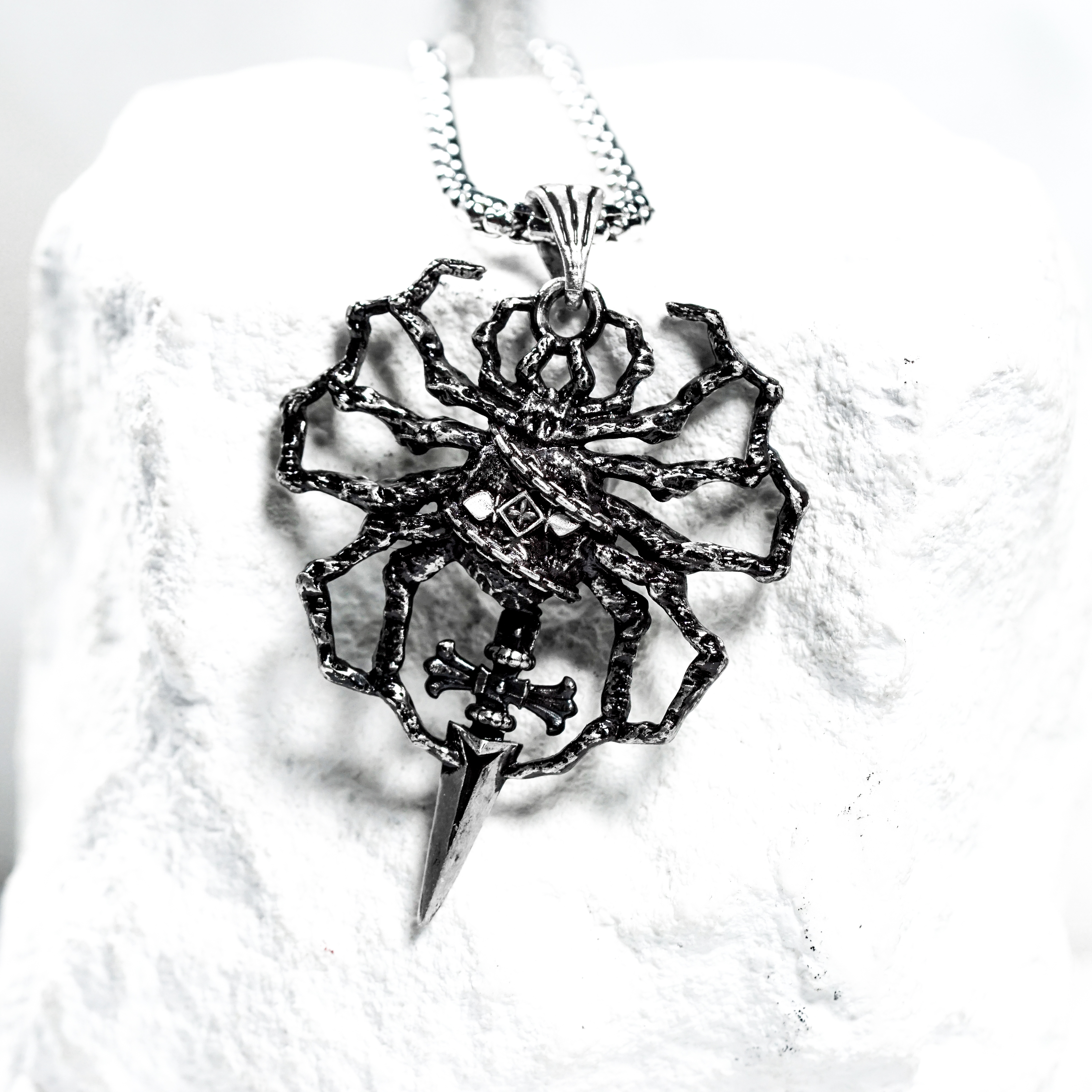 Hunter x Hunter Jewelry, Judgement Chain & Phantom Troupe Spider Necklace, Jewelry Hunter x Hunter 950 Silver, Gothic Chain, Anime Fan Gift