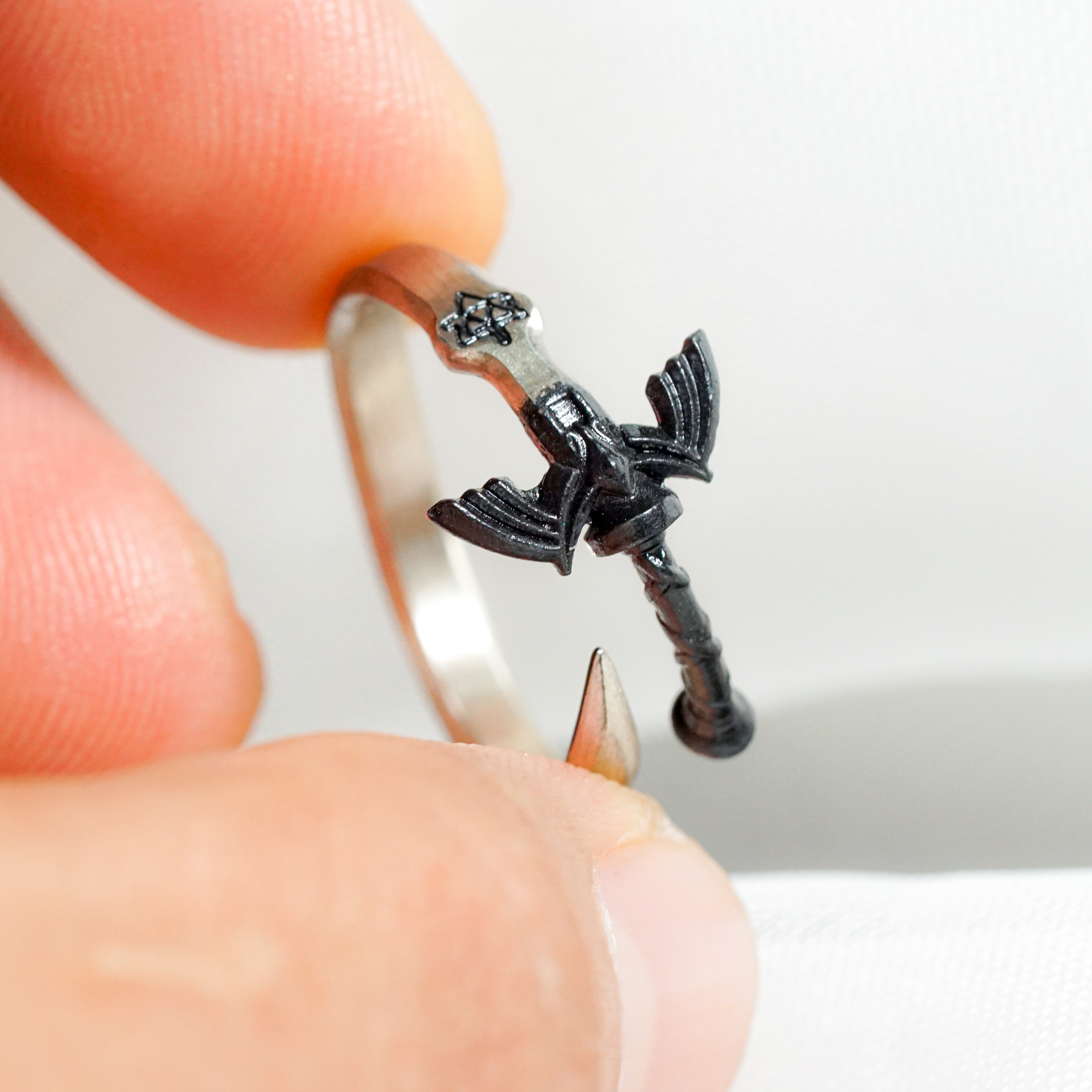 Zelda Master Sword Silver Ring, Handmade 950 Silver, Legend of Zelda TotK Jewelry, Breath of the Wild Ring, Cosplay Link Jewelry